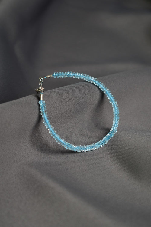 Aquamarine Natural Stone 4mm Bracelet