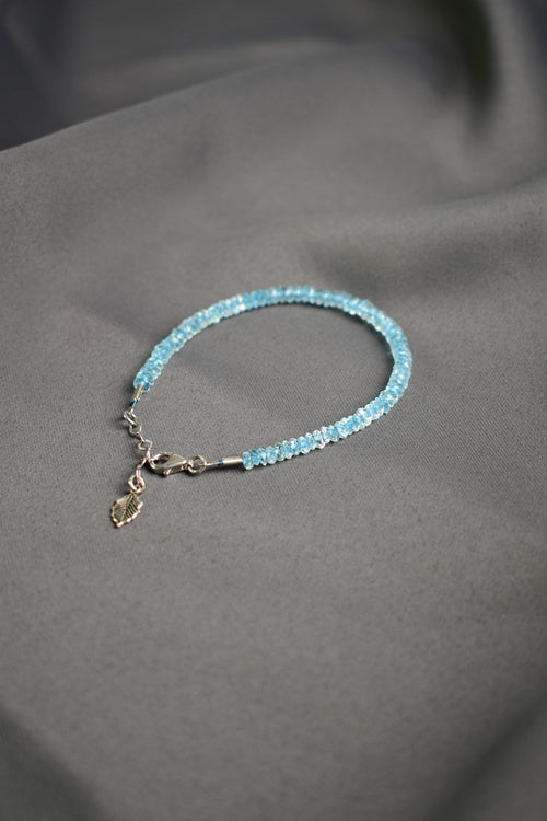 Aquamarine Natural Stone 4mm Bracelet