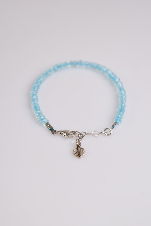 Aquamarine Natural Stone 4mm Bracelet