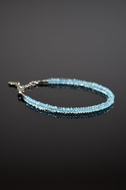 Aquamarine Natural Stone 4mm Bracelet