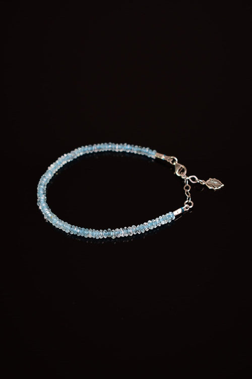 Aquamarine Natural Stone 4mm Bracelet