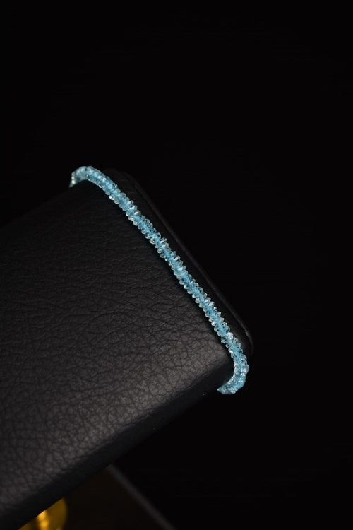 Aquamarine Natural Stone 4mm Bracelet