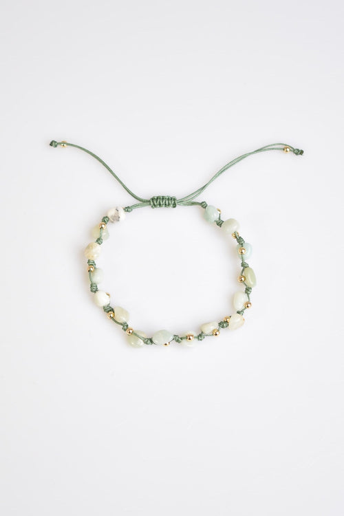 Amazonite Natural Stone Macrame Bracelet