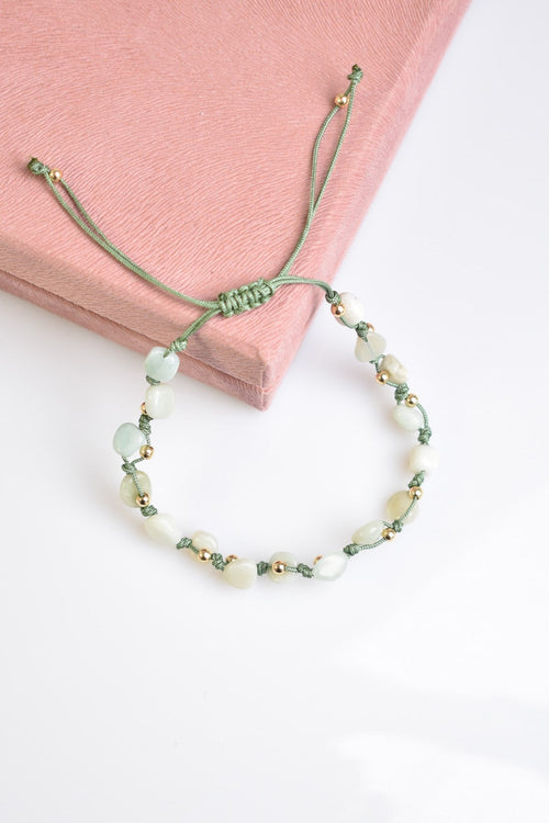 Amazonite Natural Stone Macrame Bracelet