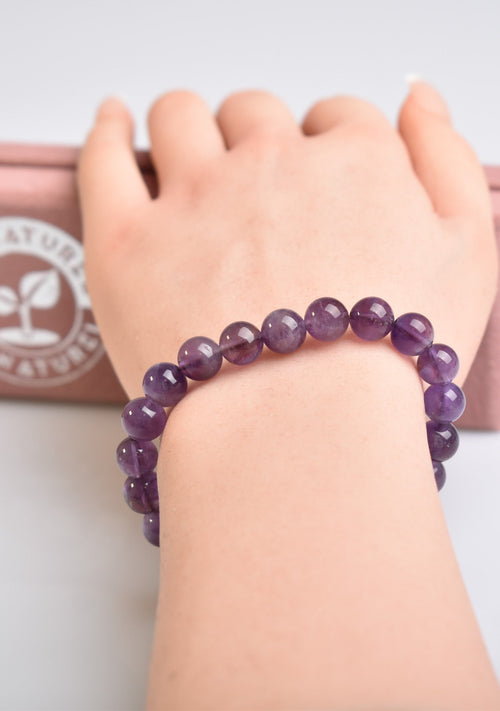 Amethyst Natural Stone Bracelet 8 mm