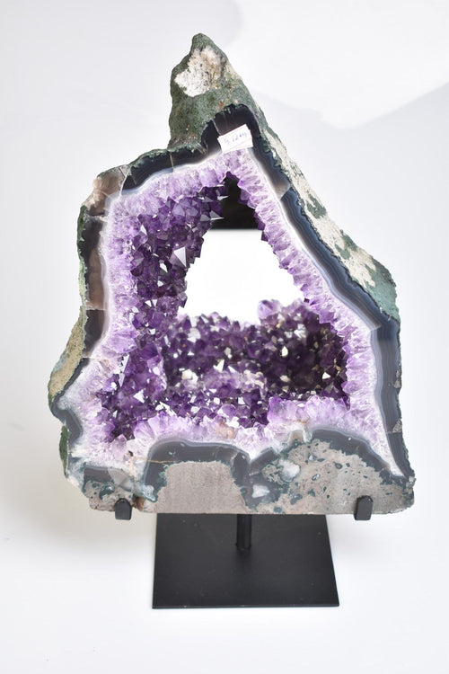 Amethyst Natural Stone Stand Mirrored Raw Piece