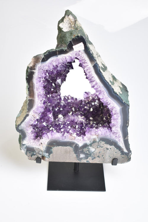 Amethyst Natural Stone Stand Mirrored Raw Piece