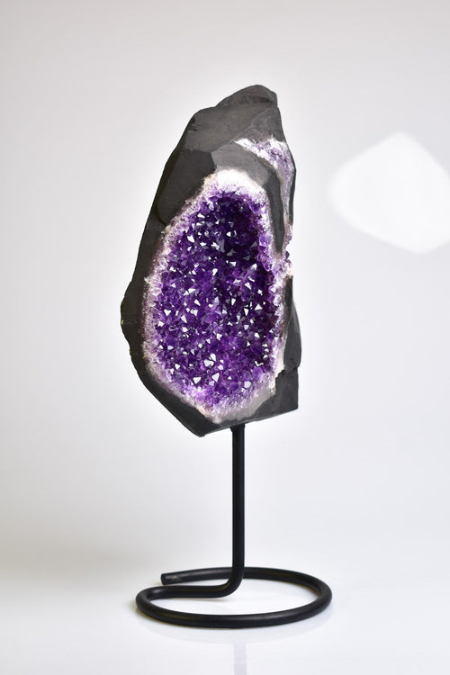 Amethyst Natural Stone Stand Geode