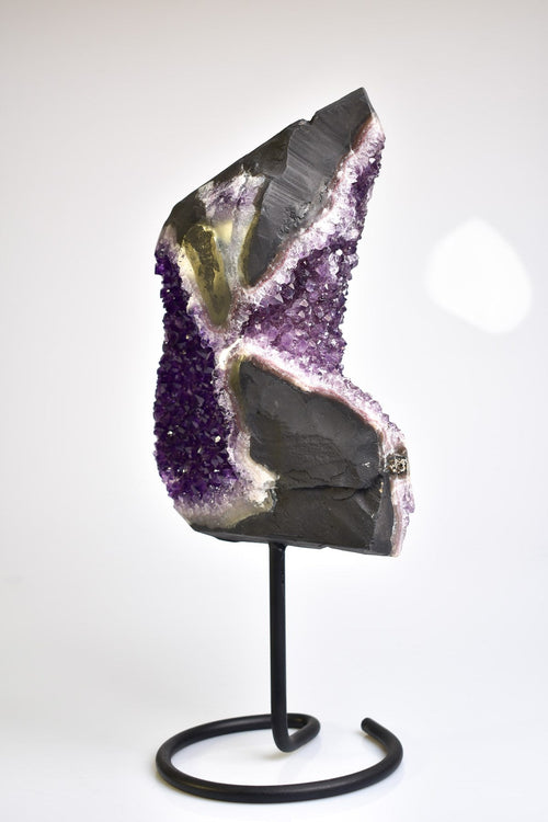 Amethyst Natural Stone Stand Geode