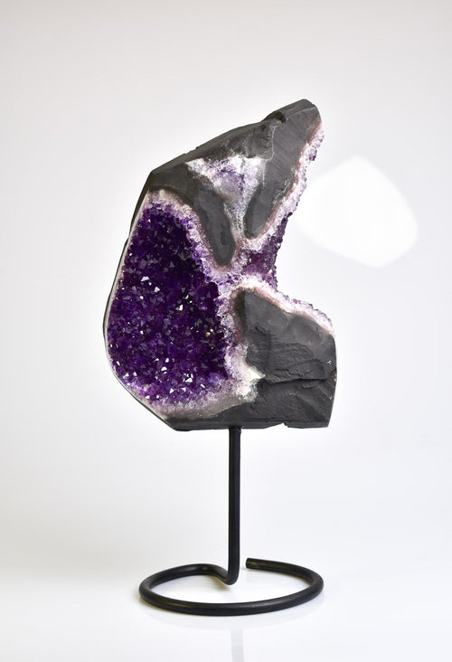 Amethyst Natural Stone Stand Geode