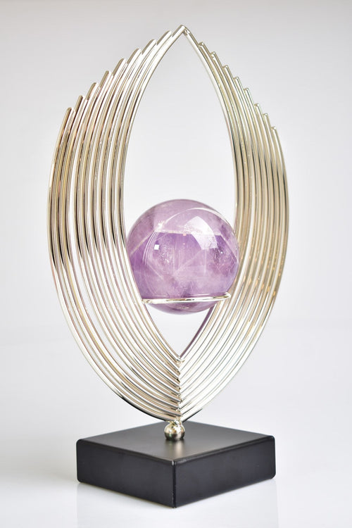 Amethyst Natural Stone Stand Globe