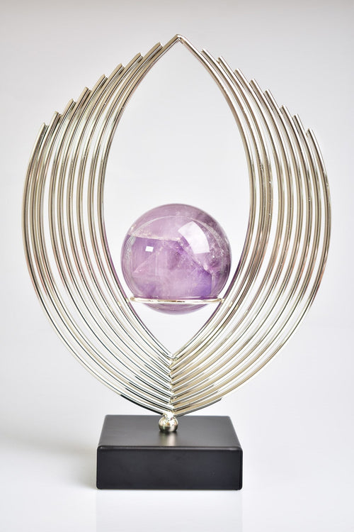 Amethyst Natural Stone Stand Globe