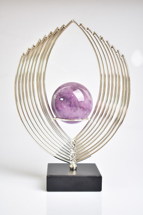 Amethyst Natural Stone Stand Globe