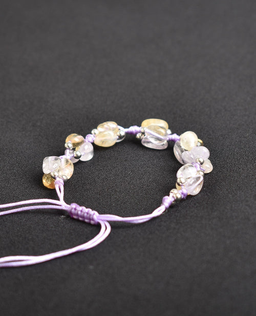 Ametrine Triple Macrame Special Design Bracelet