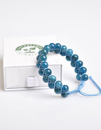 Apatite 8mm Double Row Macrame Natural Stone Bracelet