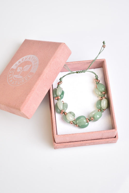 Aventurine Natural Stone Triple Macrame Bracelet