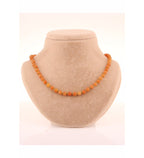 Aventurine Orange Natural Stone 6mm Knotted Necklace