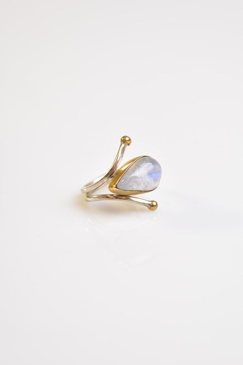 Moonstone Natural Stone 925 Sterling Silver Ring