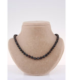 Azurite 6 mm Knotted Natural Stone Necklace Knotted