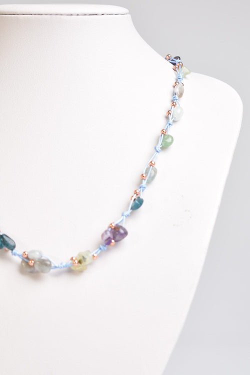 Pisces Natural Stone Macrame Necklace