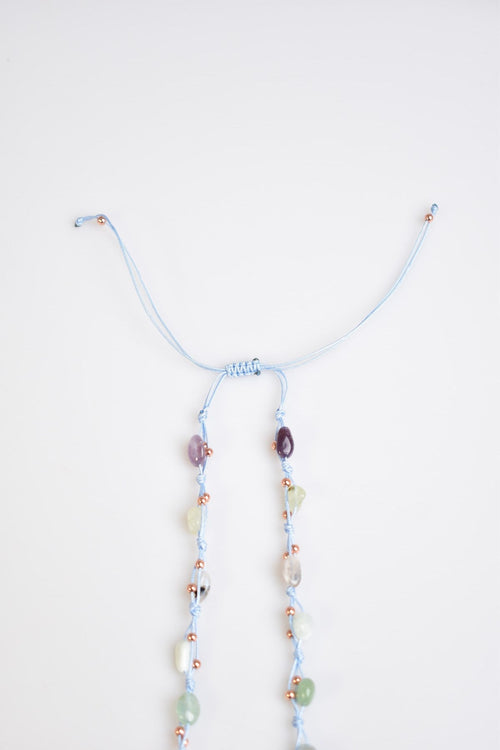 Pisces Natural Stone Macrame Necklace