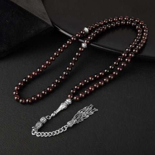 Claret Red Garnet Lal Natural Stone Rosary 99 - 6mm