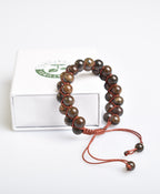 Bronzite 8mm Double Row Macrame Natural Stone Bracelet