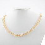 Reversible Citrine 8 mm String Natural Stone Necklace