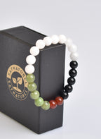 Palestinian Themed Natural Stone 8 mm Bracelet (Jade-Agate-Obsidian-Moonstone)