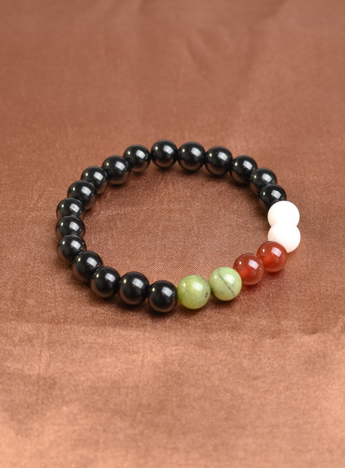 Palestinian Themed Natural Stone 8 mm Bracelet (Jade-Agate-Obsidian-Moonstone)