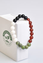 Palestinian Themed Natural Stone 8 mm Bracelet (Jade-Agate-Obsidian-Moonstone)