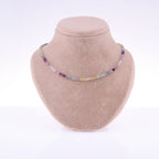 Fluorite Natural Stone Necklace 3 mm