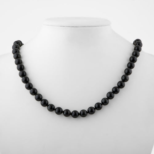 Golden Obsidian 8 mm Knotted Natural Stone Necklace