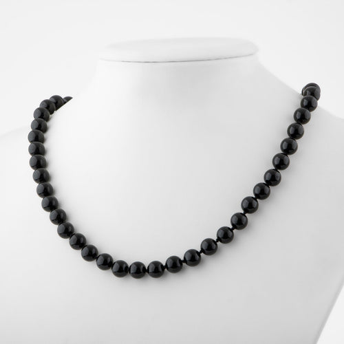 Golden Obsidian 8 mm Knotted Natural Stone Necklace