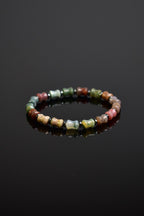 Indian Agate - Hematite Natural Stone Unisex Bracelet