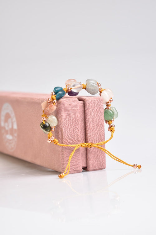 Gemini Macrame Design Natural Stone Bracelet