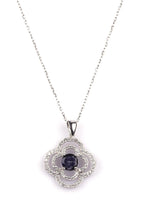 Iolite Natural Stone 925 Sterling Silver Necklace