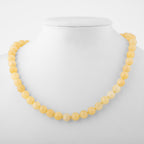 Calcite 8 mm Knotted Natural Stone Necklace