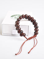 Blood Jasper 8mm Double Row Macrame Natural Stone Bracelet