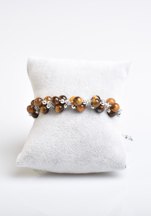 Tiger Eye Triple Macrame Design Bracelet