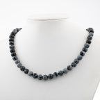 Snowy Obsidian 8 mm Series Natural Stone Necklace