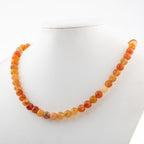 Carnelian Agate 8 mm String Natural Stone Necklace