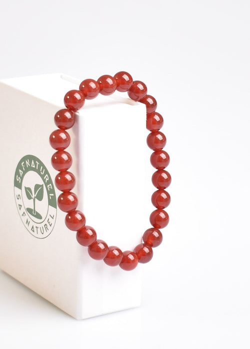 Red Agate Natural Stone Bracelet 8 mm