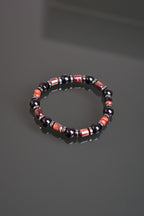 Red Tiger Eye - Hematite - Obsidian Natural Stone Bracelet