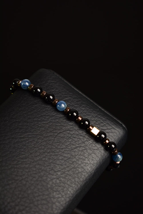 Kyanite - Tourmaline - Hematite Natural Stone Unisex Bracelet