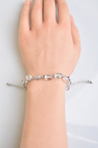 Crystal Quartz Single Row Macrame Design Bracelet