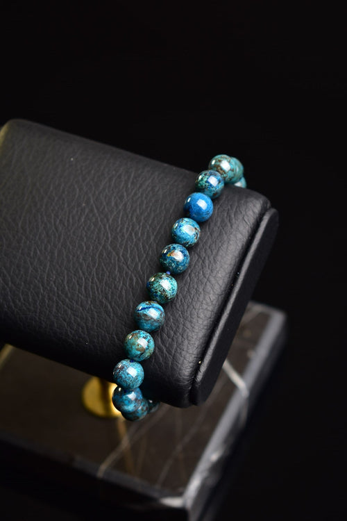 Chrysocolla Natural Stone Bracelet 9 mm A+ Quality