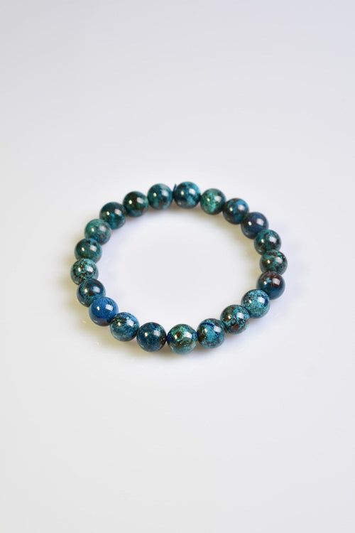 Chrysocolla Natural Stone Bracelet 9 mm A+ Quality