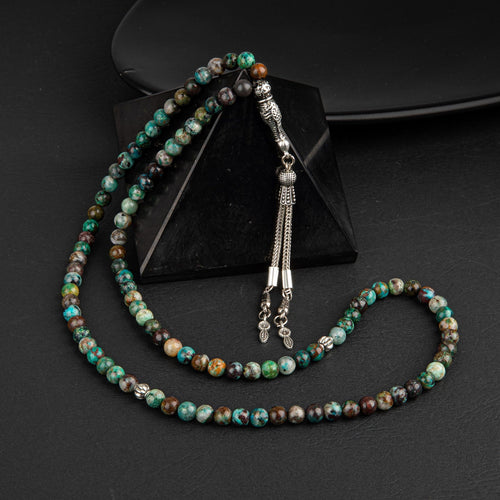 Chrysocolla Natural Stone Rosary 99cm – 6mm