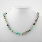 Chrysoprase 8 mm Knotted Natural Stone Necklace